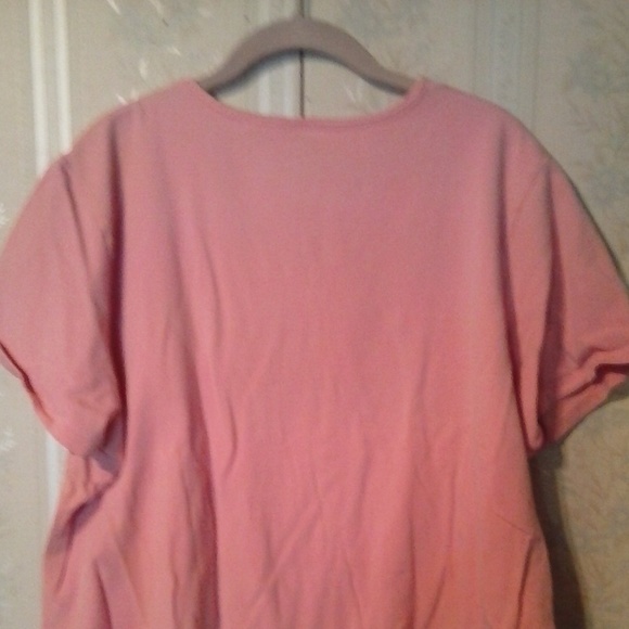 FADED GLORY WOMAN STRETCH PINK SHORT SLEEVE TOP - Picture 3 of 3